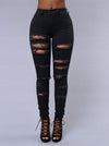 Ripped Jeans Pencil Pants - Sabreeonline