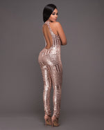 Glitter Halter Open Back Bodycon - Sabreeonline