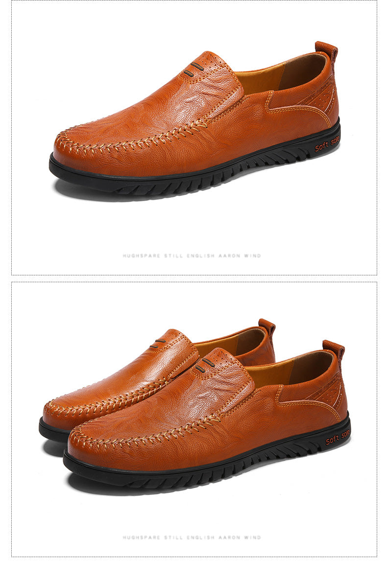 Casual Genuine Leather Loafers Moccasins Italian Breathable - Sabreeonline