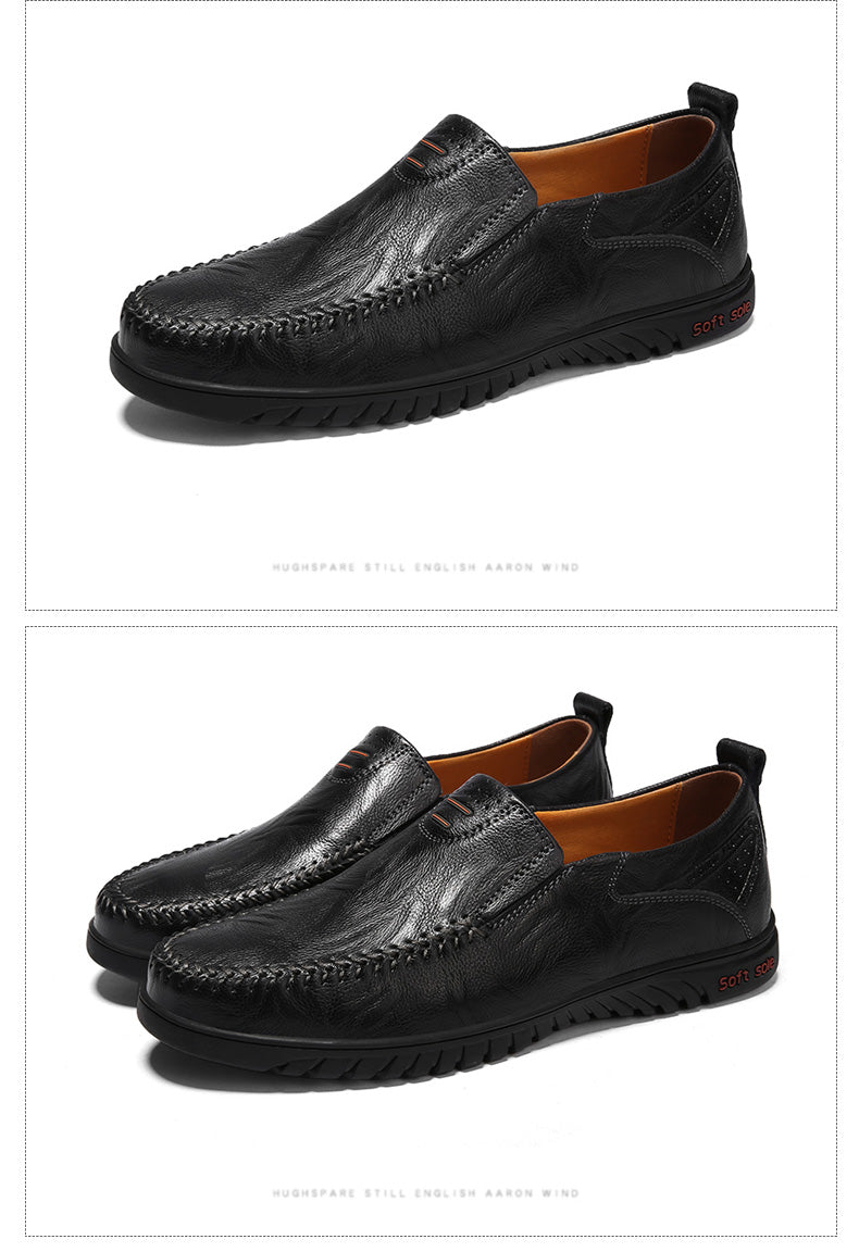 Casual Genuine Leather Loafers Moccasins Italian Breathable - Sabreeonline