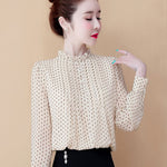 Style Chiffon Blouses Casual Long Sleeve - Sabreeonline