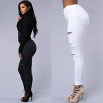 Ripped Jeans Pencil Pants - Sabreeonline