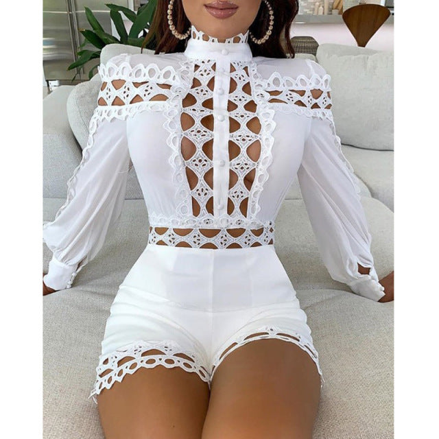 Sexy Hollow Out Playsuits for Women - Sabreeonline