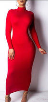 Winter Solid Casual Basic Black White Bodycon - Sabreeonline