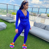 Plain Color Zipper Up Hoodies Skinny Leggings - Sabreeonline