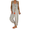 Women Solid Color Overall Sleeveless - Sabreeonline