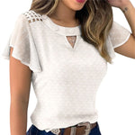 Embroidery Floral Print Blouse - Sabreeonline