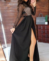 Long Sleeve Elegant Dress - Sabreeonline