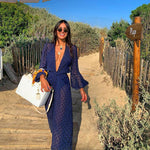Dot Print Cover up Dress - Sabreeonline