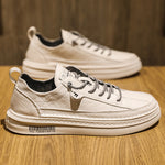 Casual PU Leather Shoe Trend Flats Shoes Waterproof - Sabreeonline