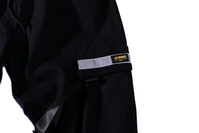 Ribbons Harem Joggers Men Cargo Pants Streetwear 2022 Hip Hop Casual Pockets Cotton Track Pants Male Harajuku Fashion Trousers - Sabreeonline