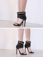 New Rivet Metal High Heel - Sabreeonline