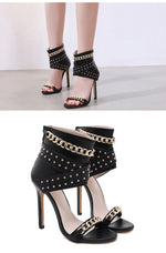 New Rivet Metal High Heel - Sabreeonline