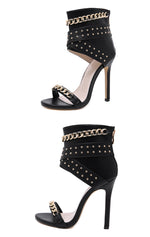 New Rivet Metal High Heel - Sabreeonline