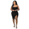 Women Bandage Draped Tank Maxi Dresses - Sabreeonline