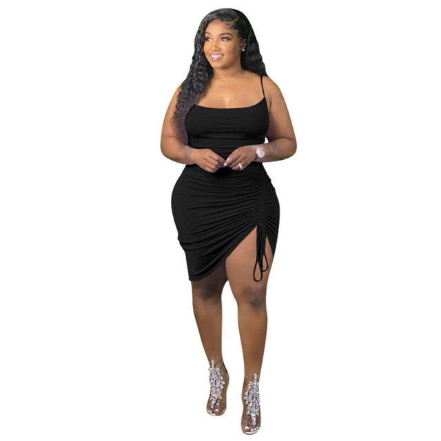 Women Bandage Draped Tank Maxi Dresses - Sabreeonline