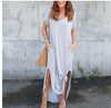 Casual Short Sleeve Maxi Dress - Sabreeonline