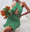 Cross Mini Sheath Dress - Sabreeonline