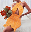 Cross Mini Sheath Dress - Sabreeonline