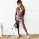 Winter Tracksuit Turtleneck Sweater and Elastic Suits - Sabreeonline