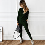 Winter Tracksuit Turtleneck Sweater and Elastic Suits - Sabreeonline