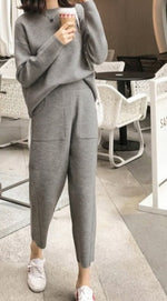 Winter Casual Thick Sweater Tracksuits O-neck - Sabreeonline