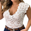 Lace Cami Bralette Crochet Vest Casual Solid Color - Sabreeonline