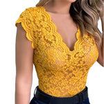 Lace Cami Bralette Crochet Vest Casual Solid Color - Sabreeonline