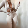 Jumpsuits Bandage Long Sleeve Bodycon - Sabreeonline