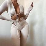 Jumpsuits Bandage Long Sleeve Bodycon - Sabreeonline