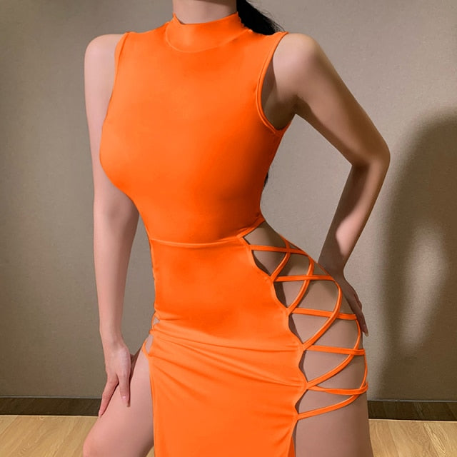 Sleeveless Bandage Sexy Dress - Sabreeonline