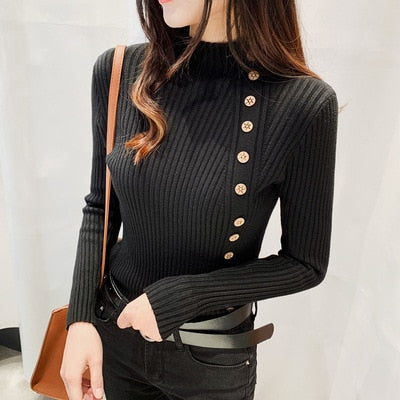 Cotton Long Sleeve Turtleneck - Sabreeonline