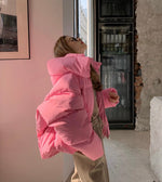 Chic Hooded Cotton Padded Women Loose Coats - Sabreeonline