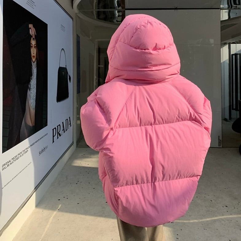 Chic Hooded Cotton Padded Women Loose Coats - Sabreeonline