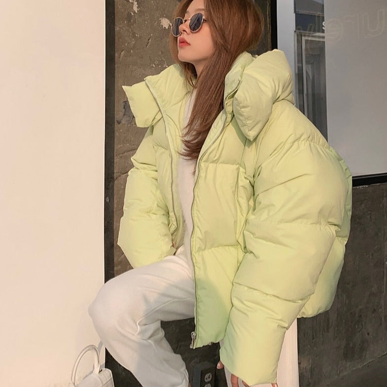 Chic Hooded Cotton Padded Women Loose Coats - Sabreeonline