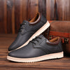 Men Leather Casual Shoes Comfortable Flat Shoes - Sabreeonline