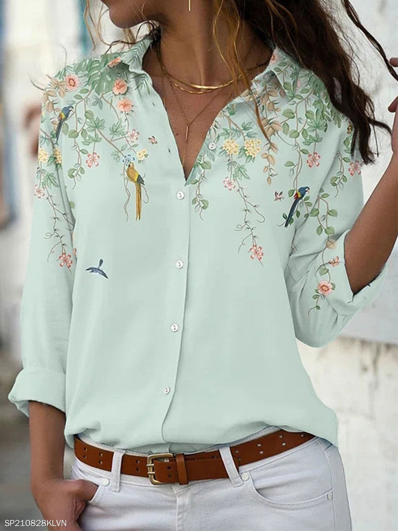 Casual long-sleeved Shirt - Sabreeonline