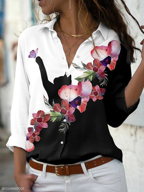 Casual long-sleeved Shirt - Sabreeonline