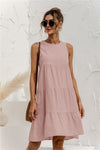 Stitching Large Swing Casual Loose Sundress - Sabreeonline