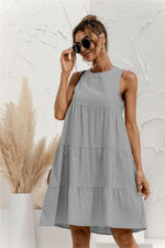 Stitching Large Swing Casual Loose Sundress - Sabreeonline
