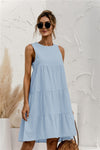 Stitching Large Swing Casual Loose Sundress - Sabreeonline