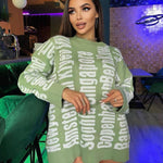 Mini Sweater Dress Oversized Sweater - Sabreeonline