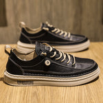 Casual PU Leather Shoe Trend Flats Shoes Waterproof - Sabreeonline