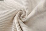 Autumn Knitting Costume Turtleneck Solid Color Pullover Sweater + Slim Skirt - Sabreeonline
