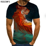 T- T-shirt New Loose Lion Casual Majestic Fashion Shirt - Sabreeonline