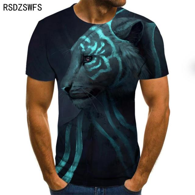 T- T-shirt New Loose Lion Casual Majestic Fashion Shirt - Sabreeonline