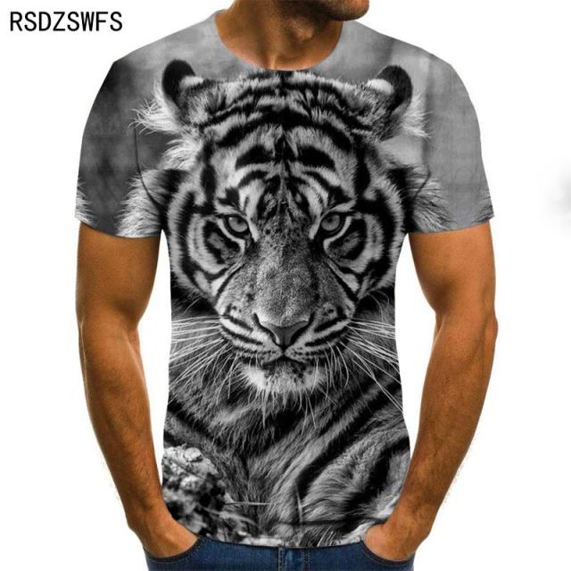 T- T-shirt New Loose Lion Casual Majestic Fashion Shirt - Sabreeonline
