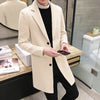 Fashion Men Wool Blends Mens Casual Business Trench Coat Mens Leisure Overcoat Male Punk Style Blends Dust Coats Jackets - Sabreeonline