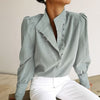 Elegant Turtleneck Blouse Long Sleeve - Sabreeonline