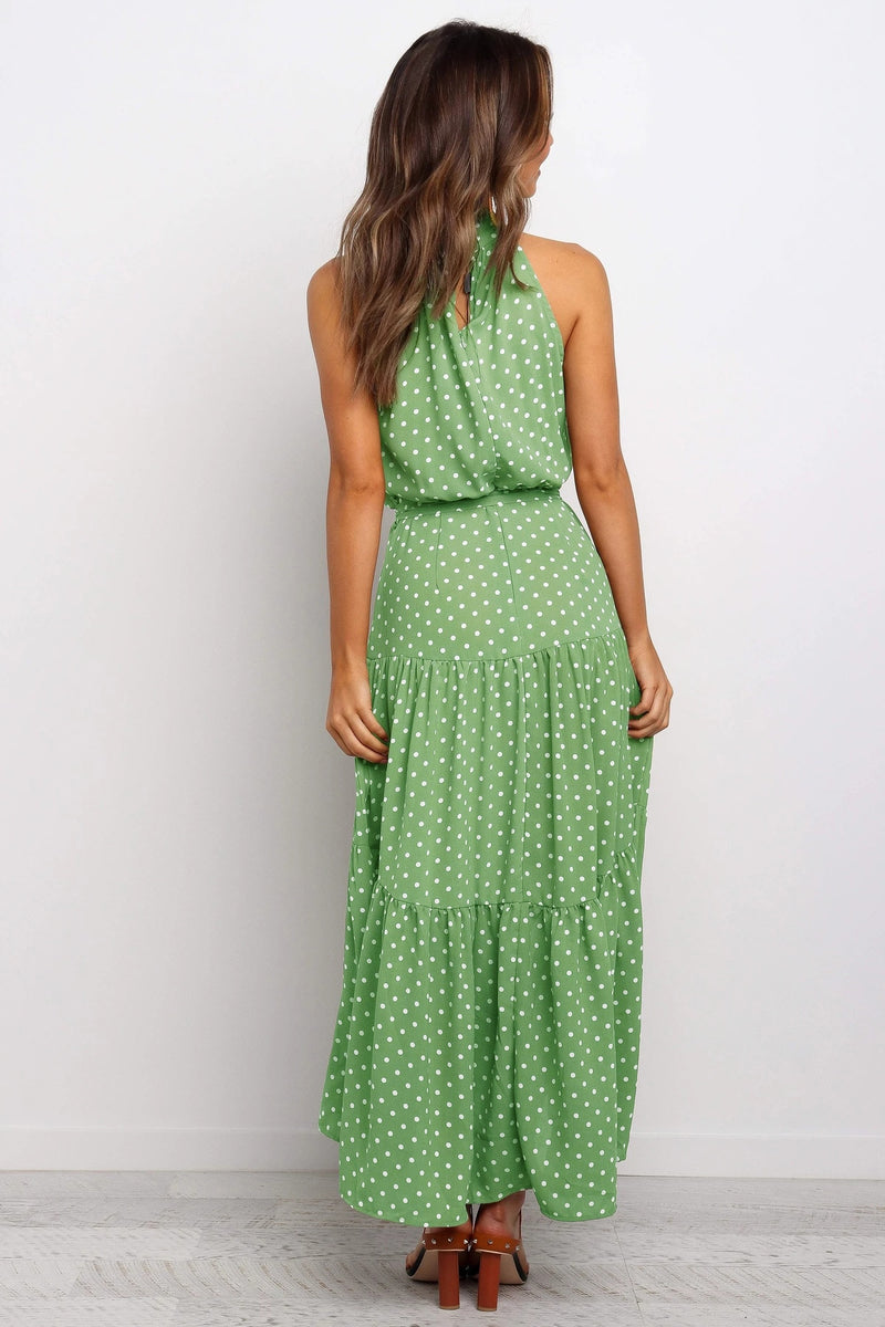 Summer Long Dress Polka Dot Casual Dresses - Sabreeonline